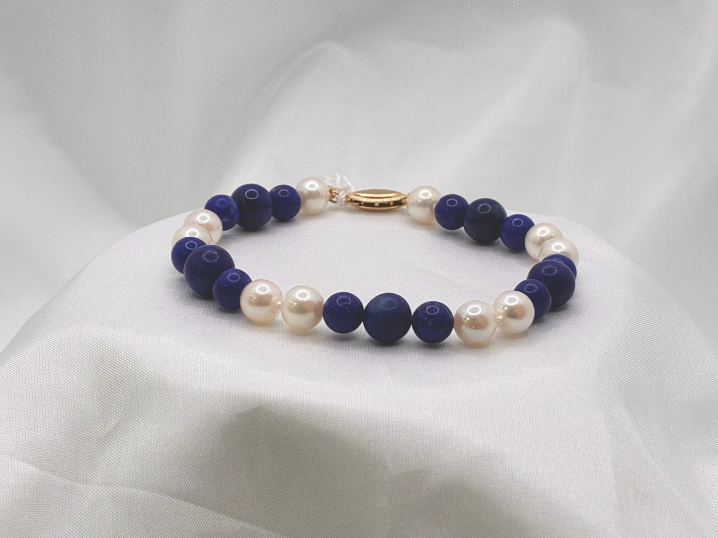 Lapis Lazuli And Pearl Bracelet