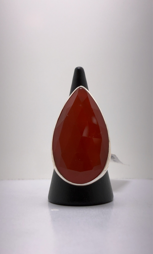 Sterling Silver Heavy Carnelian Ring