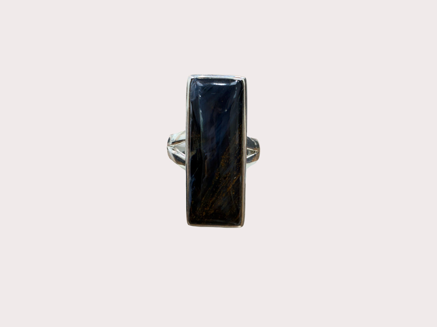 Sterling Silver Heavy Tigers Eye Ring 8.42