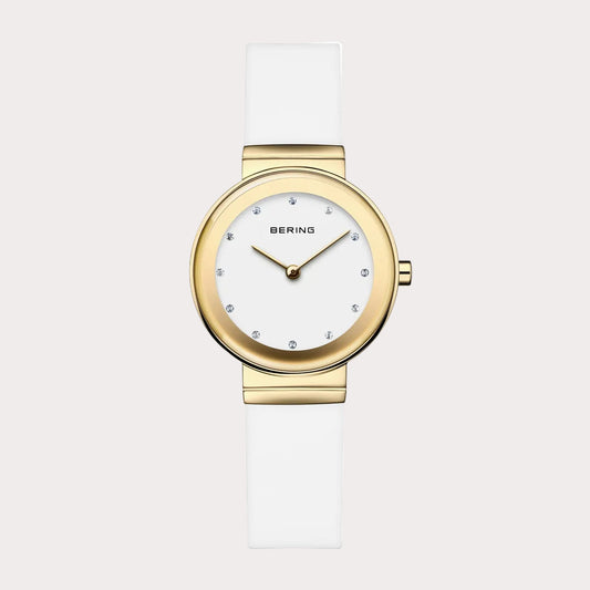 BERING Ladies Gold and White Watch
