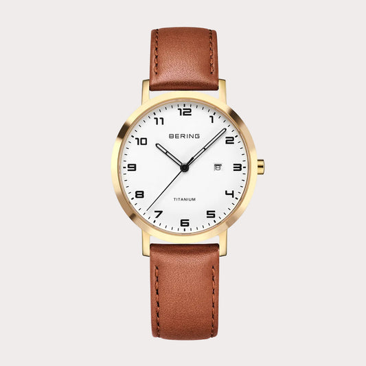 BERING Ladies Gold and Brown Watch