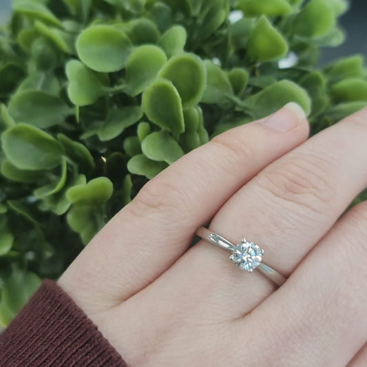 Platinum Diamond Solitaire GIA 0.50 H VS2
