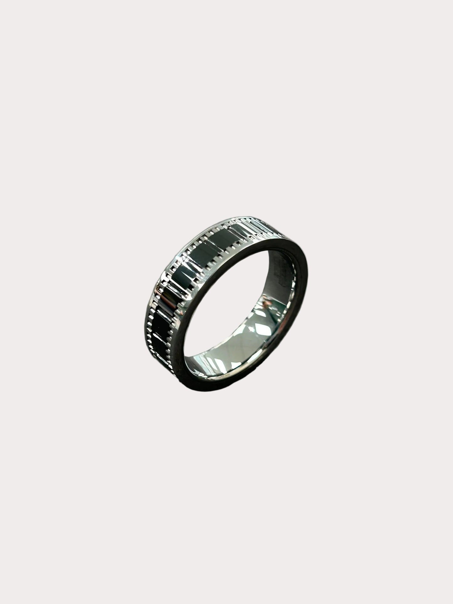Tungsten & Ceramic Gloss Ring