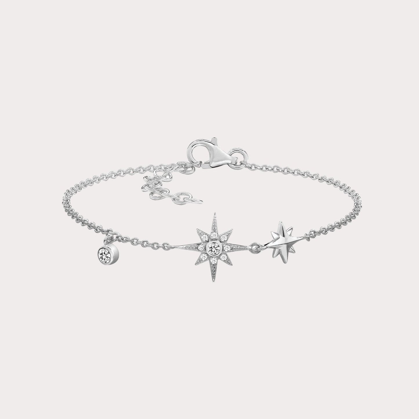 Sterling Silver Fine Northern Star Bracelet