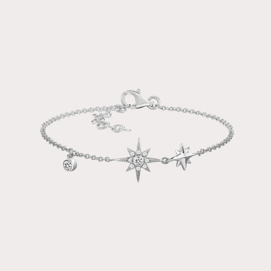 Sterling Silver Fine Northern Star Bracelet