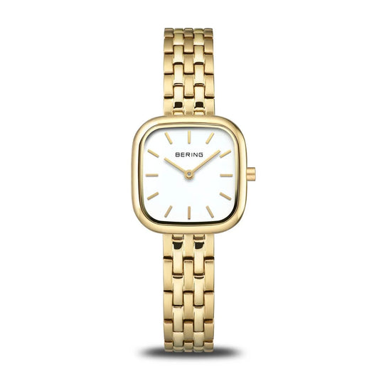 Bering Time Womens Gold Square Watch