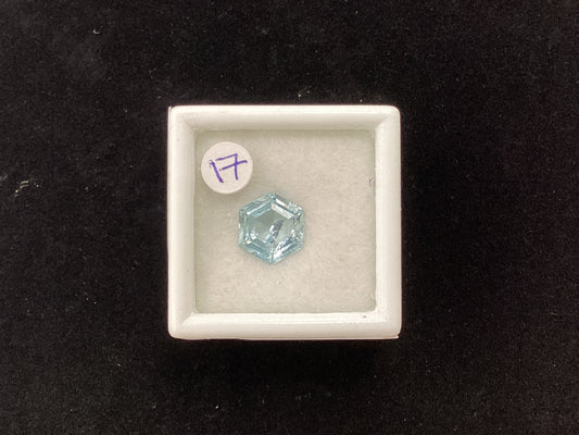 MRJ5236 Hexagon Aqua 7.5mm 1.41ct