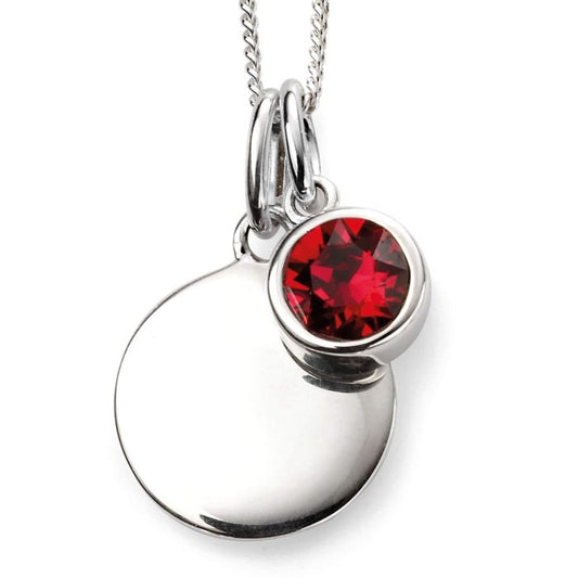 Sterling Silver July Crystal Pendant