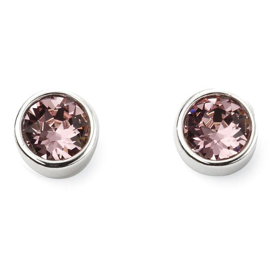 Sterling Silver June Crystal Earrings