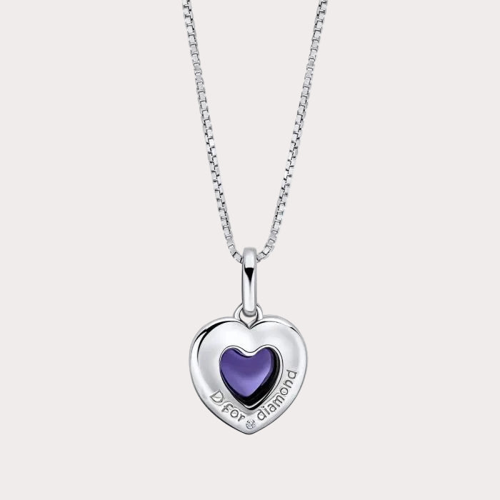 Sterling Silver Heart Shape Mood Stone Pendant