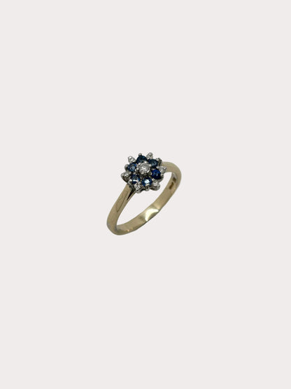 9ct Sapphire and Diamond Ring