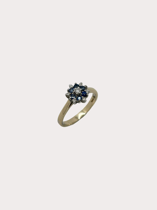 9ct Sapphire and Diamond Ring