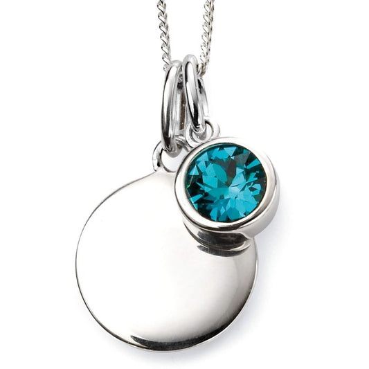 Sterling Silver December Crystal Pendant