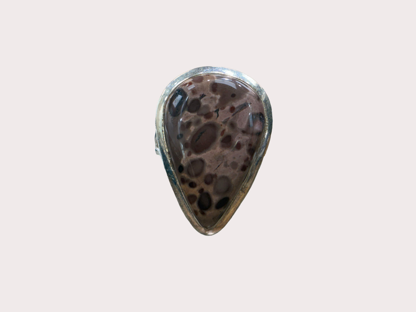 Sterling Silver Heavy Turtella Jasper Ring