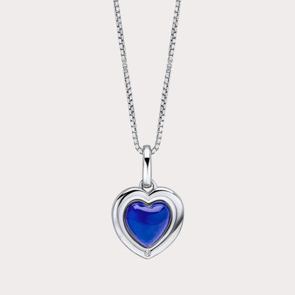 Sterling Silver Heart Shape Mood Stone Pendant
