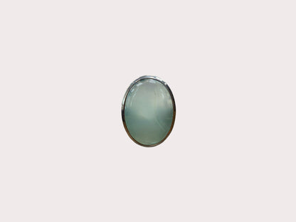 Sterling Silver Heavy Chalcedony Ring 9.20