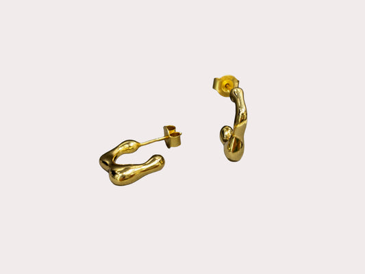 Sterling Silver 24ct Gold Plated Hoop Earrings