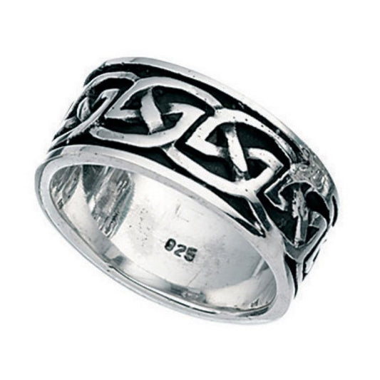 Sterling Silver 8mm Celtic Band Ring