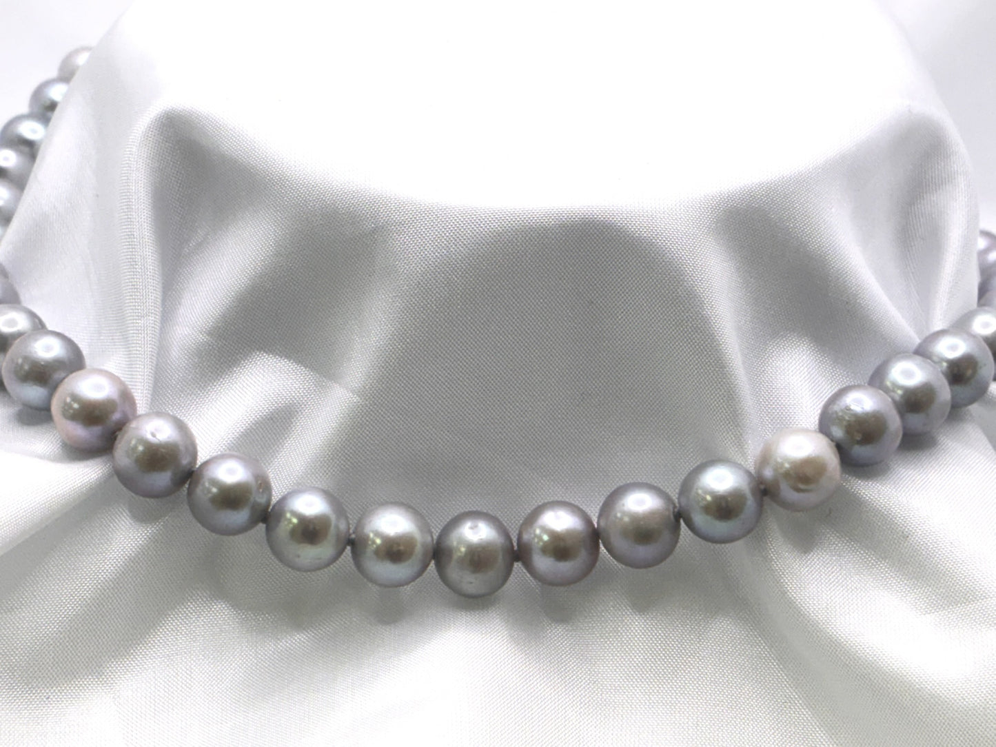Sterling Silver Grey Freshwater Pearl Necklace