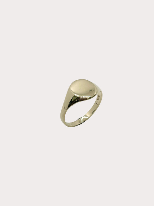 9ct Gold Round Signet 3.7g