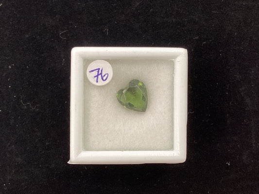 Heart Shape Green Tourmaline 8.0 x 7.5mm 1.54ct