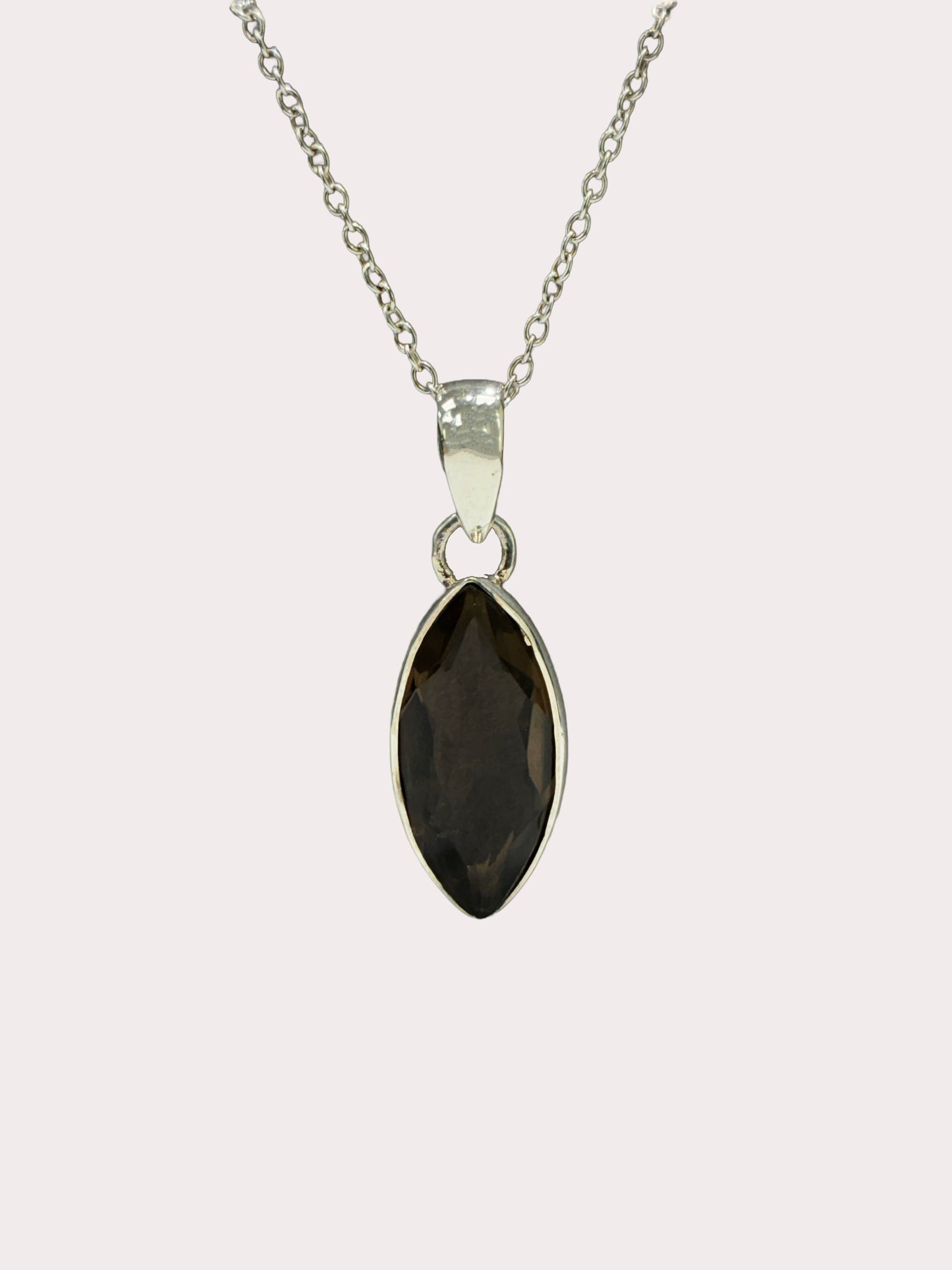 Sterling Silver Smokey Quartz Pendant