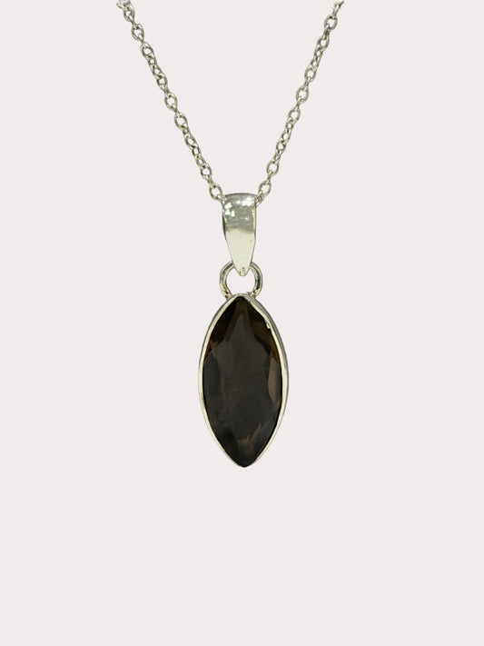 Sterling Silver Smokey Quartz Pendant