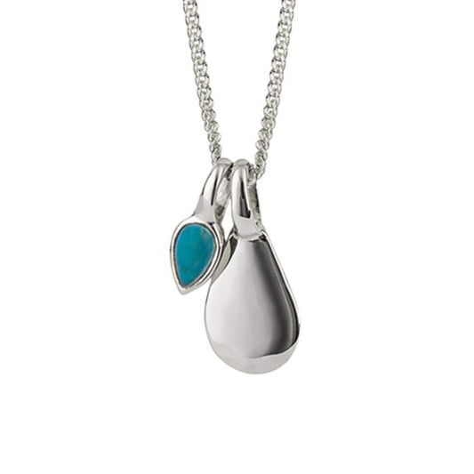 Sterling Silver December Blue Zircon Pendant