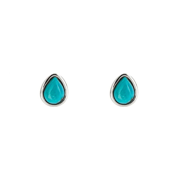 Sterling Silver December Blue Zircon Earrings