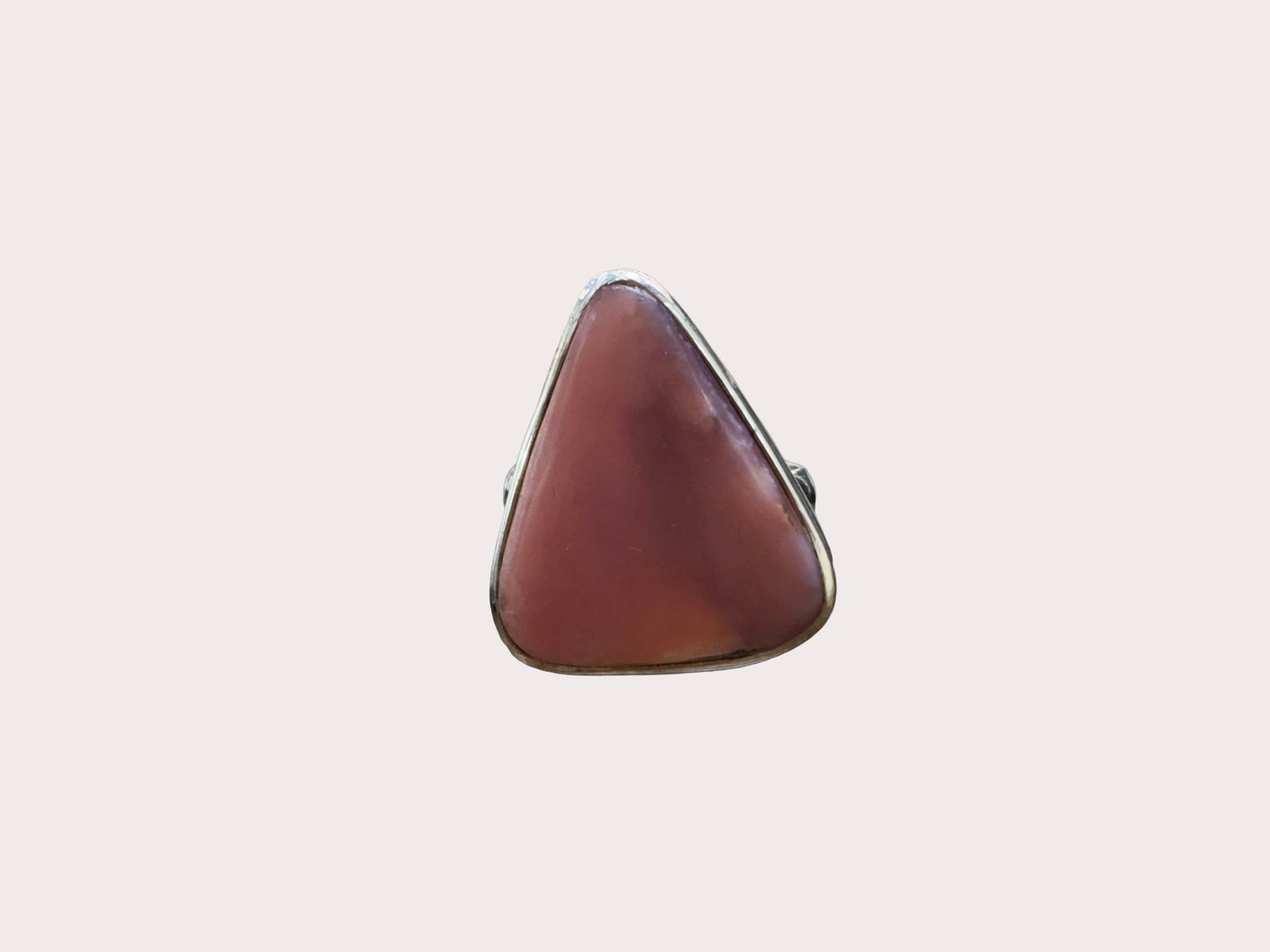 Sterling Silver Freeform Pink Opal Ring
