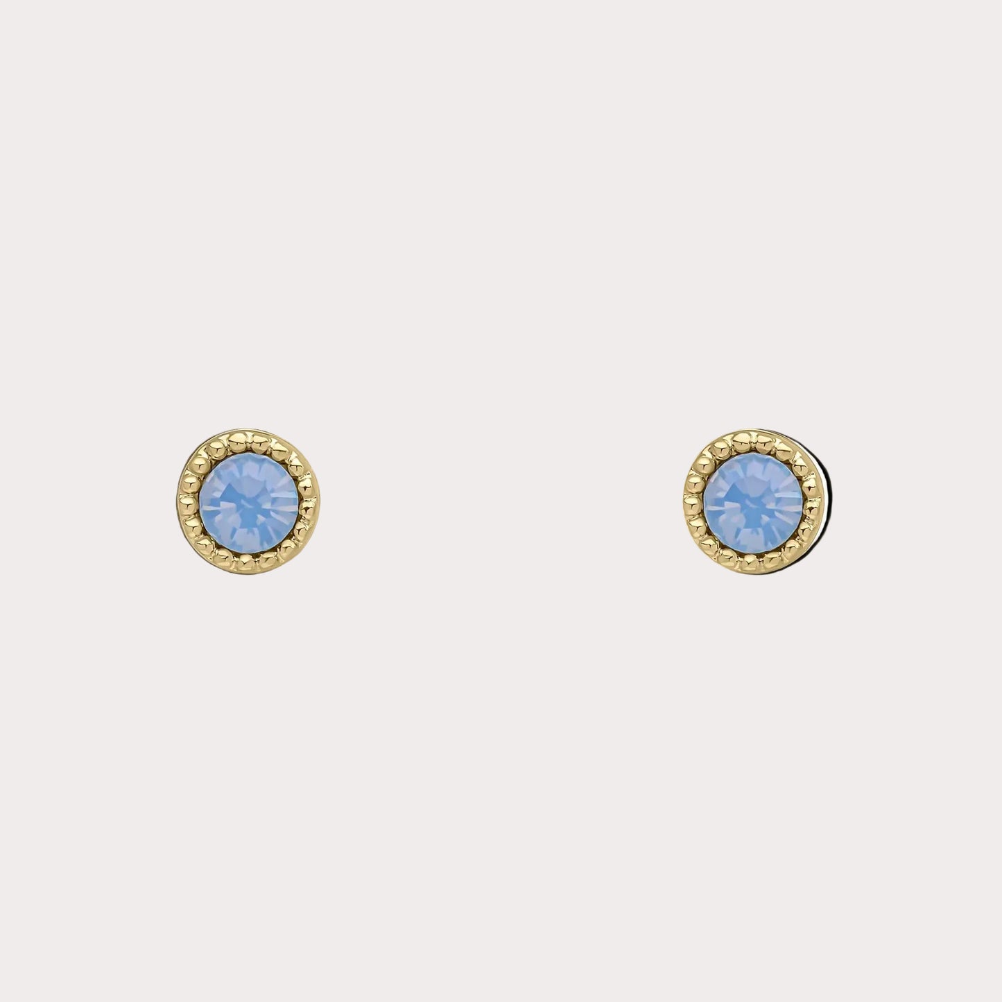 Laura Ashley Stippled White Stud Earrings