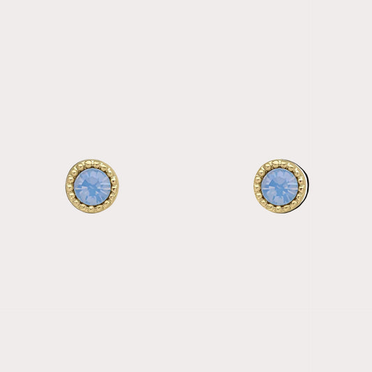 Laura Ashley Stippled White Stud Earrings