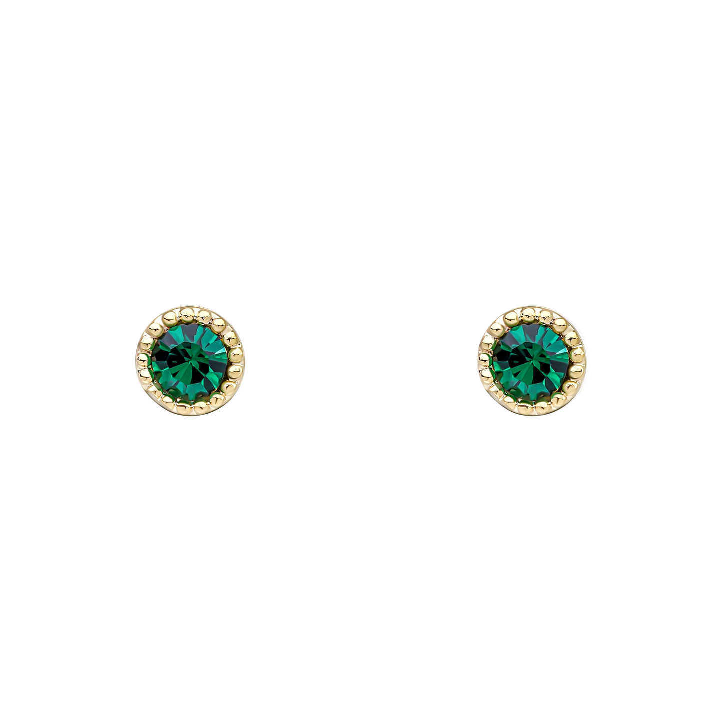 Laura Ashley Stippled Green Stud Earrings