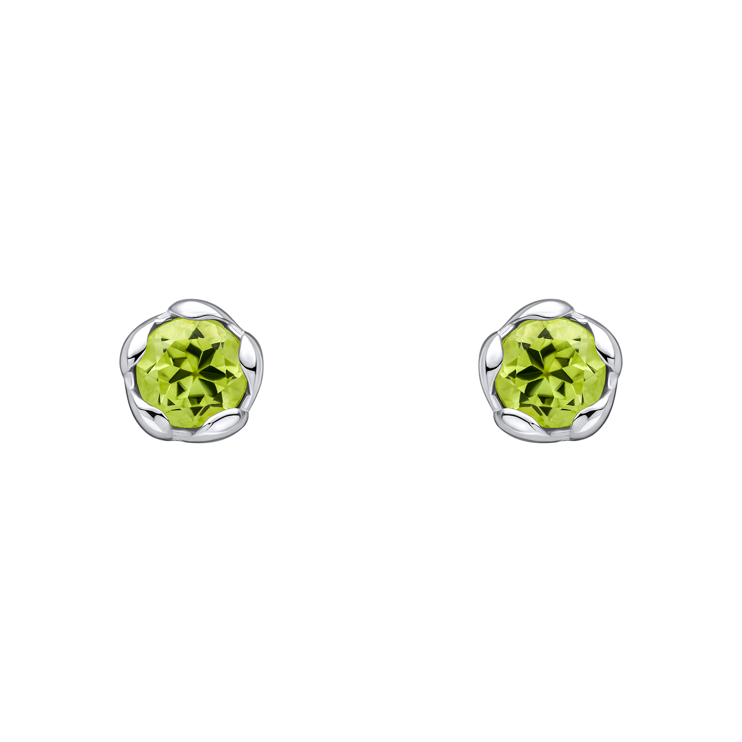 Laura Ashley Petal Peridot Set Semi-Precious Stud Earrings