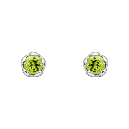 Laura Ashley Petal Peridot Set Semi-Precious Stud Earrings