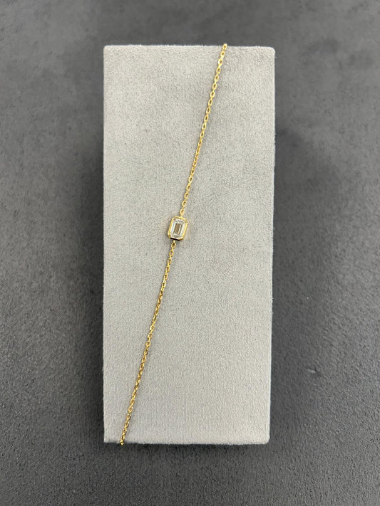9ct Yellow Gold Lab Diamond Bracelet