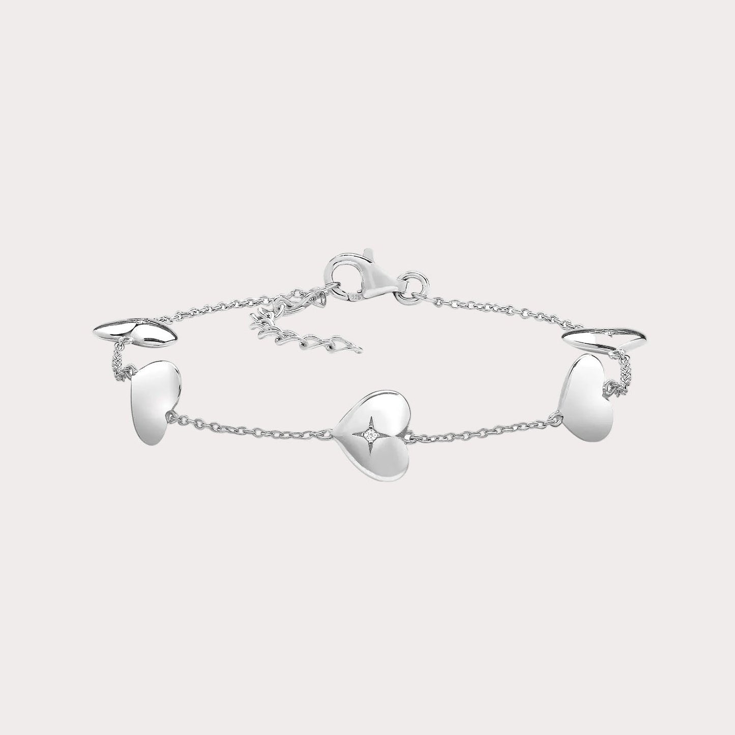 Sterling Silver Heart Bracelet