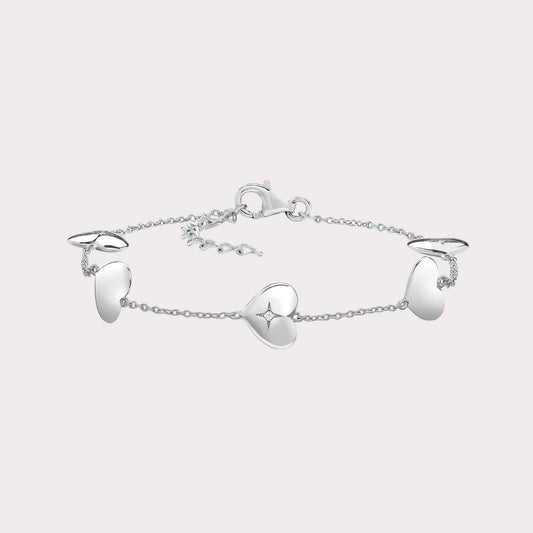 Sterling Silver Heart Bracelet