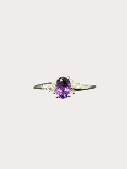 Sterling Silver Oval Gemstone Ring