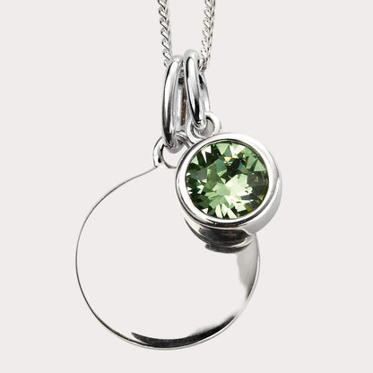 Sterling Silver Crystal Pendant