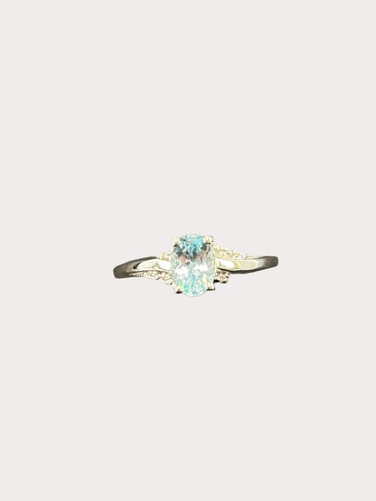 Sterling Silver Oval Gemstone Ring