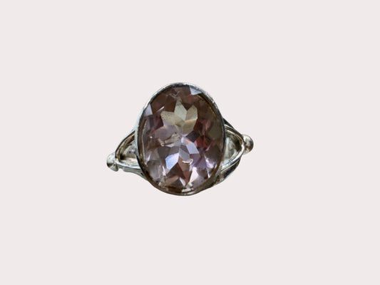 Sterling Silver Pink Amethyst Ring