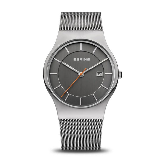 Bering Time Mens Grey Watch