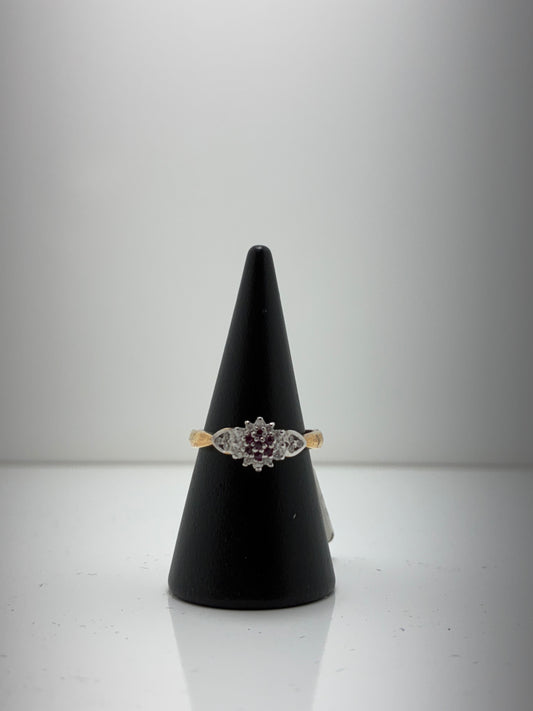9ct Ruby And Diamond Ring 27