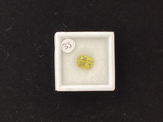 Cushion Yellow Sapphire Y41 7.2 x 5.5mm 1.67ct