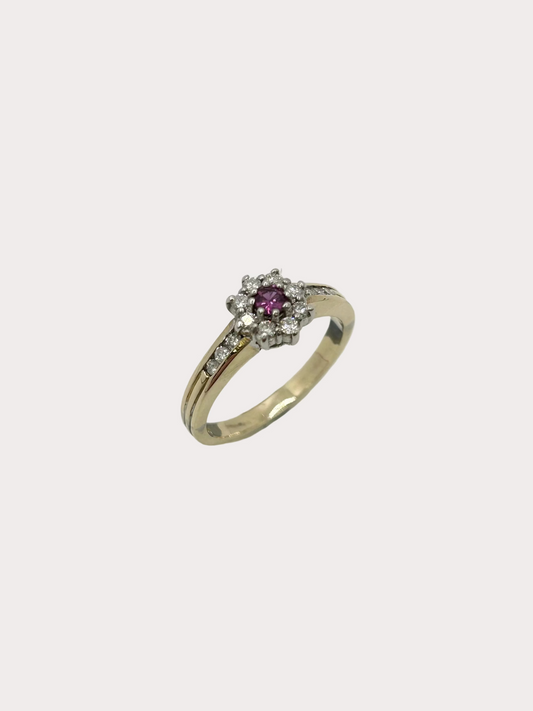9ct Ruby And Diamond Ring