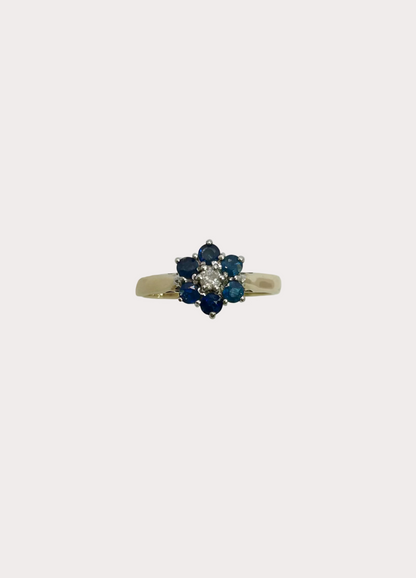 9ct Sapphire And Diamond Ring