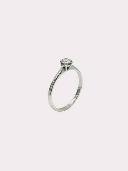 Pre-Owned 18ct White Gold Diamond Solitaire Ring