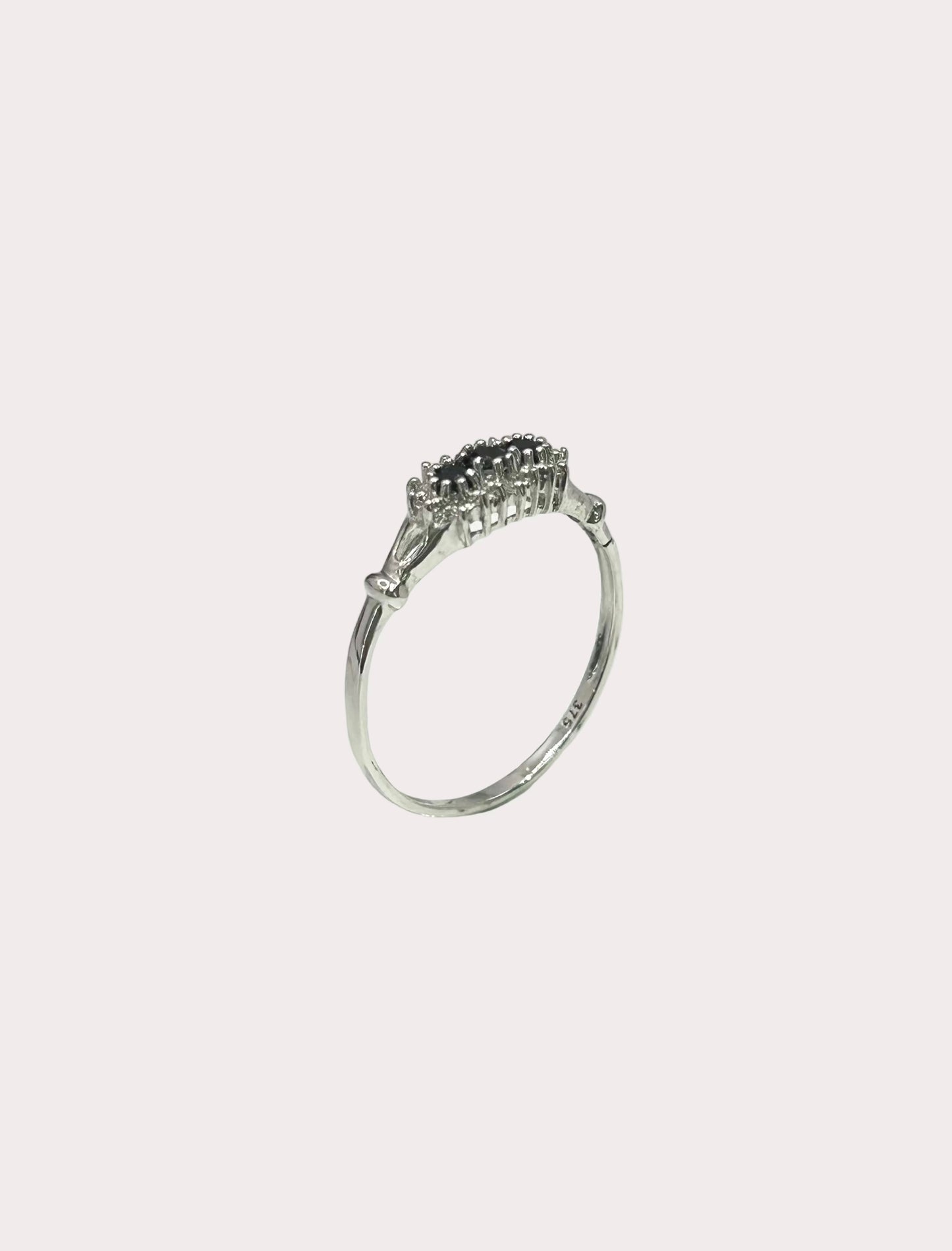 Pre-Owned 9ct White Gold Sapphire And Diamond Ring