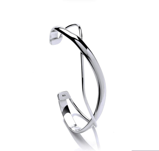 Sterling Silver Smile Bangle